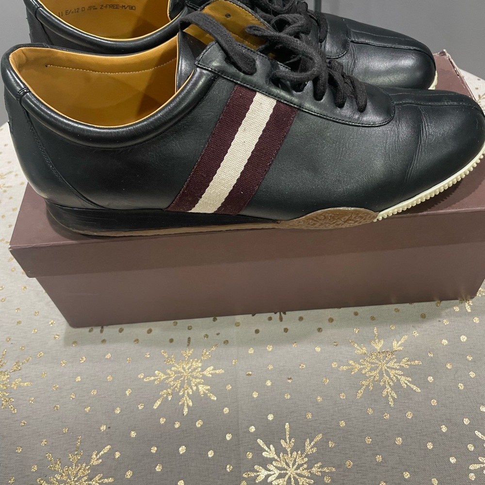 Bally Black and Burgundy Men's Sneakers